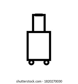 Luggage icon, vector illustration. Flat design style. vector luggage icon illustration isolated on white background, luggage icon Eps10. luggage icons graphic design vector symbols.