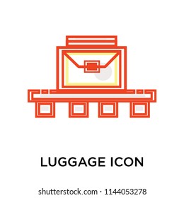 Luggage icon vector isolated on white background for your web and mobile app design, Luggage logo concept