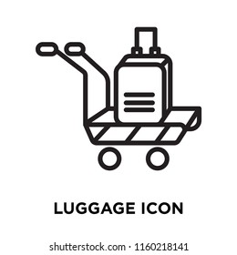Luggage icon vector isolated on white background, Luggage transparent sign , linear symbol and stroke design elements in outline style