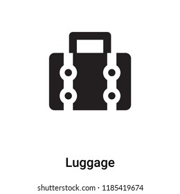 Luggage icon vector isolated on white background, logo concept of Luggage sign on transparent background, filled black symbol