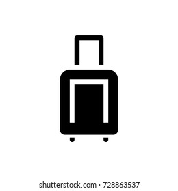 luggage icon vector isolated on white background