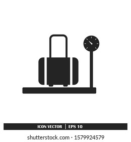 Luggage Icon Vector Logo Template Design Element 