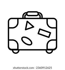 Vector de icono del equipaje en el diseño de moda