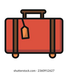 Luggage icon vector on trendy design
