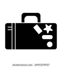 luggage icon vector on white background