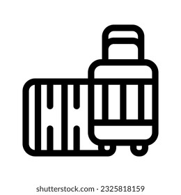 Luggage Icon Vector Symbol Design Illustration