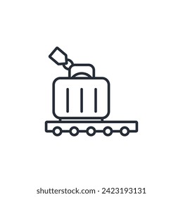 luggage icon. vector.Editable stroke.linear style sign for use web design,logo.Symbol illustration.
