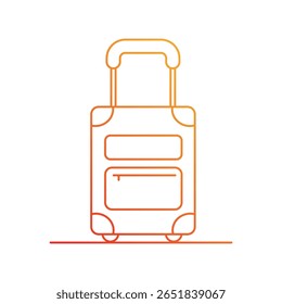 Icono de equipaje con fondo blanco Vector Ilustración de stock