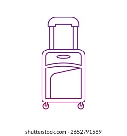 Icono de equipaje con fondo blanco Vector Ilustración de stock