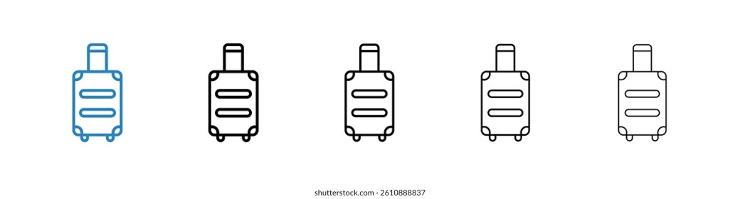 Luggage icons collection vectors for web ui