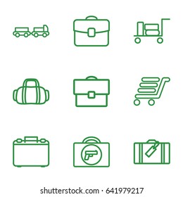 Luggage icons set.  
