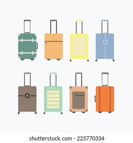 luggage icons. Vector set