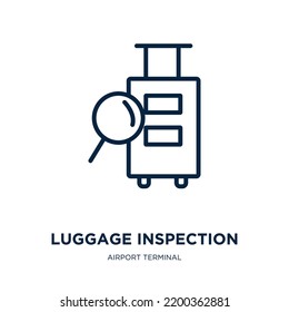 Luggage Inspection Icon Airport Terminal Collection Stock Vector ...