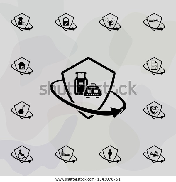 Luggage insurance icon. Insurance icons universal\
set for web and mobile