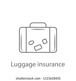 Luggage Insurances icon. Simple element illustration. Luggage Insurances symbol design from Insurance collection set. Can be used for web and mobile on white background