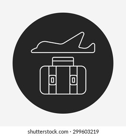 luggage line icon 