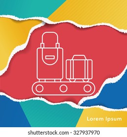 luggage line icon 