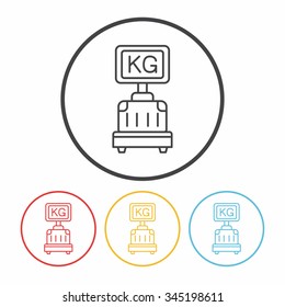 luggage line icon 