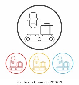 luggage line icon 