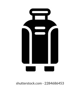 luggage line icon illustration vector graphic