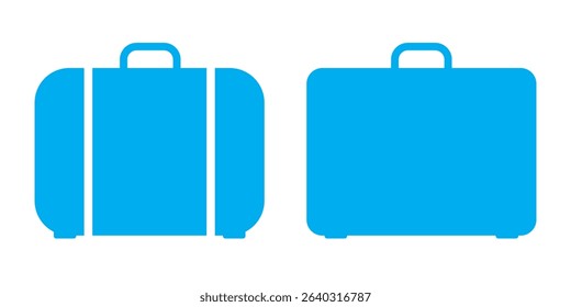 Luggage line icon set. travel trip suitcase line icon. Luggage bag icon for UI designs.
