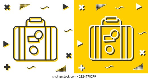 luggage line icon. Simple outline style.luggage linear sign. Vector illustration isolated on white background. Editable stroke EPS 10