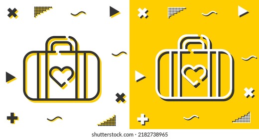 luggage line icon. Simple outline style.luggage linear sign. Vector illustration isolated on white background. Editable stroke EPS 10