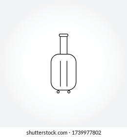 Luggage line icon. Luggage suitcase isolated line icon