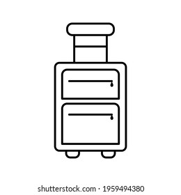 Luggage line icon, travel and tourism, suitcase vector graphics, a linear pattern