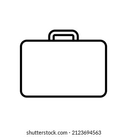 Luggage line icon, vector outline logo isolated on white background