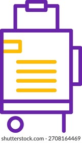 Línea de equipaje Diseño de icono de Vector de dos colores