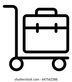 Luggage Line Vector Icon