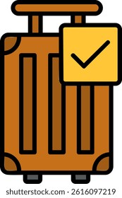 Luggage Line Vector Icon Design