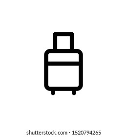 Luggage line vector single icon