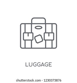 Luggage linear icon. Modern outline Luggage logo concept on white background from Hotel and Restaurant collection. Suitable for use on web apps, mobile apps and print media.