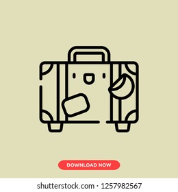 Luggage modern vector style. Luggage icon for web and app. Luggage travel icon concept.