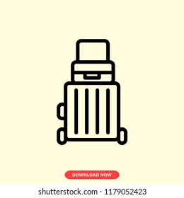 Luggage modern vector style. Suitcase icon for web and app. Baggage suitcase icon.