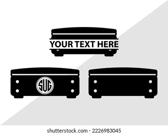 Luggage Monogram Printable Vector Illustration