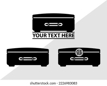 Luggage Monogram Printable Vector Illustration