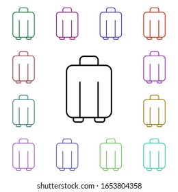 Luggage multi color style icon. Simple thin line, outline vector of summer icons for ui and ux, website or mobile application