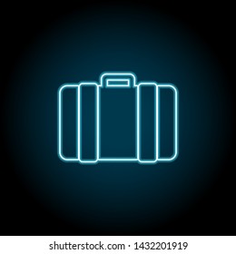luggage neon icon. Simple thin line, outline vector of universal icons for UI and UX, website or mobile application