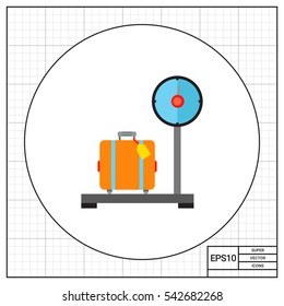 Luggage on Scales Vector Icon