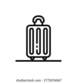 Luggage outline icons. Vector illustration. Editable stroke. Isolated icon suitable for web, infographics, interface and apps.