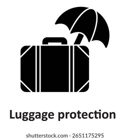 Luggage protection :Vector Icon which can easily modify or edit
