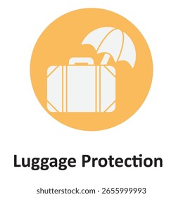 Luggage protection :Vector Icon which can easily modify or edit

