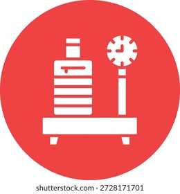Ilustração de design de ícone de vetor em escala de bagagem