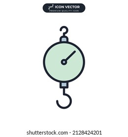 luggage scales icon symbol template for graphic and web design collection logo vector illustration