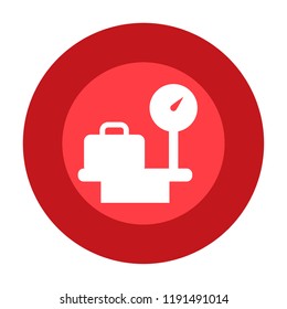 luggage scales vector icon