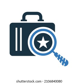 Luggage, scan icon. Simple editable vector design isolated on a white background.