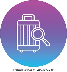 Luggage scan vector icon. Can be used for printing, mobile and web applications.